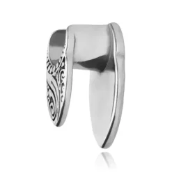 Mankiet cuff do ucha - srebrny - PT-011