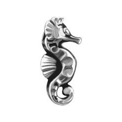 Nakrętka push in - konik morski - srebrna - PI-030