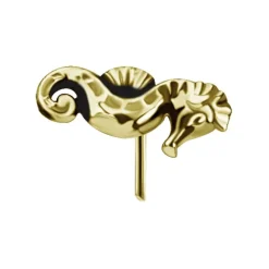 Nakrętka push in - konik morski - złota - PI-030