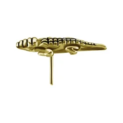 Nakrętka push in - krokodyl - złota - PI-032