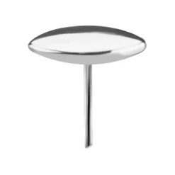 Nakrętka złoto 18K - owalna białe złoto - GD18K-073