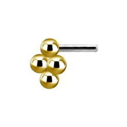 Nakrętka złoto 18K - romb z mini kuleczek - GD18K-069