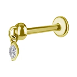 Nakrętka złoto 18K markiza Lab Created Diamonds - GD18K-061