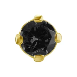 Nakrętka złoto 18K ozdobna z czarnym spinelem - GD18K-050