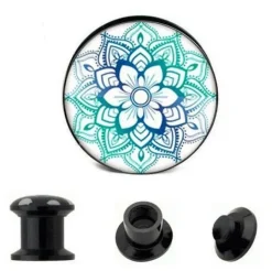 Plug akrylowy odkręcany - MANDALA - PT-018