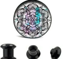 Plug akrylowy odkręcany - MANDALA - PT-016