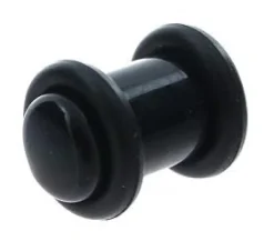 Plug akrylowy z oringiem czarny - PT-006