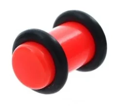Plug akrylowy z oringiem pomarańczowy - PT-006