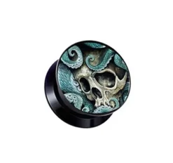 Plug ozdobny z czaszką - PT-114
