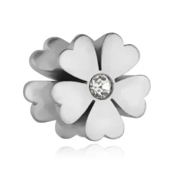 Plug siodłowy kwiatek - srebrny - PT-080