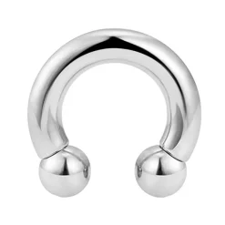 Podkowa - gwint wewnętrzny - srebrna - P-005