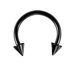 Podkowa - klasyczna czarna z stożkami - P-002