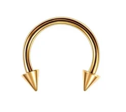 Podkowa - klasyczna stożki - złota - P-002