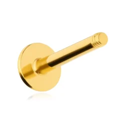 Pręcik typu labret złoty - CZ-001