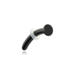 Retainer szklany - banan z o-ringiem - czarny - RZ-008