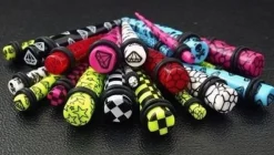 Rozpychacz taper do uszu - gwiazdki - czerwony - RT13