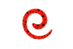 Spirala do uszu - pomarańczowa gwiazdki - RS40