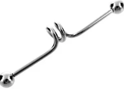 Sztanga Industrial sprężyna srebrny - 1,6/38/5 - IND-020