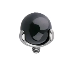 Tytanowa nakrętka - czarny Agat - TNA-063