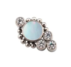 Tytanowa nakrętka - jasny niebieski OP17 ozdobna - TNA-038