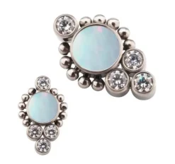 Tytanowa nakrętka - jasny niebieski OP17 ozdobna - TNA-038