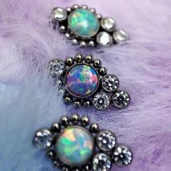 Tytanowa nakrętka - jasny niebieski OP17 ozdobna - TNA-038