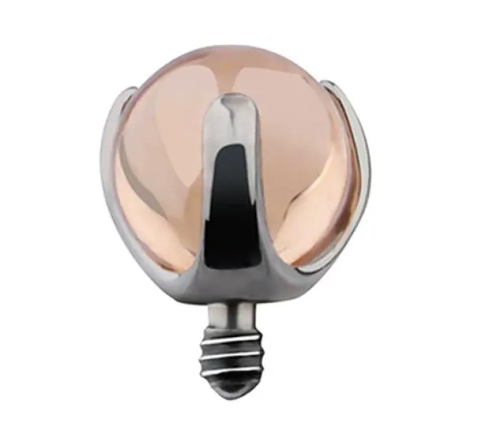 Tytanowa nakrętka - pomarańczowy cyrkon - TNA-043