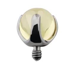 Tytanowa nakrętka - żółty cyrkon - TNA-043