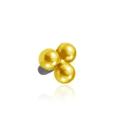 Tytanowa nakrętka - złote kuleczki - TNA-061