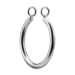 Tytanowa Obręcz ozdobna do sztangi - srebrna - D-033