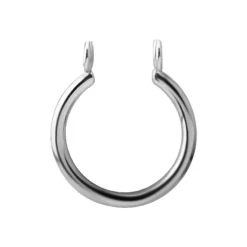 Tytanowa Obręcz ozdobna do sztangi - srebrna - D-033