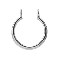 Tytanowa Obręcz ozdobna do sztangi - srebrna - D-034