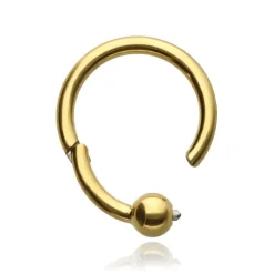 Tytanowe kółko BCR Clicker złoty - TK-075