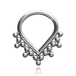 Tytanowe kółko clicker - srebrny - TK-060