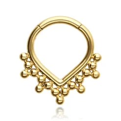 Tytanowe kółko clicker - złoty - TK-060