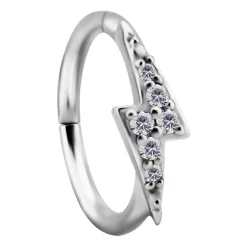 Tytanowe kółko clicker błyskawica - TK-020