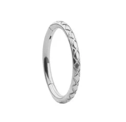 Tytanowe kółko clicker szlif srebrne - TK-048