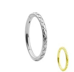 Tytanowe kółko clicker szlif srebrne - TK-048