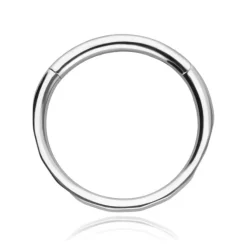 Tytanowe kółko clicker szlif - srebrny - TK-061