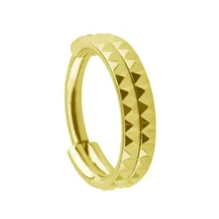 Tytanowe kółko clicker ćwieki - złote - TK-070