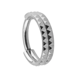 Tytanowe kółko clicker ćwieki - srebrne - TK-070