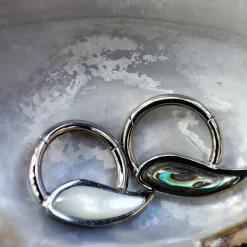 Tytanowe kółko clicker z kolorową ozdobą - TK-030