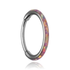 Tytanowe kółko clicker z opalem op22 - TK-091