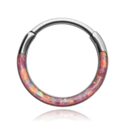 Tytanowe kółko clicker z opalem op22 - TK-092