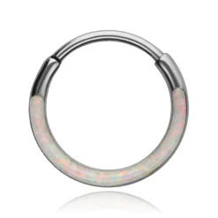 Tytanowe kółko clicker z opalem op18 - TK-092