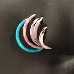 Tytanowe kółko clicker z opalem op38 - TK-092