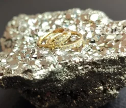 Tytanowe kółko ozdobne CLICKER złoty - TK-023