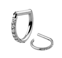 Tytanowe kółko ozdobne CLICKER typu D-RING - TK-050