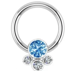 Tytanowe kółko z cyrkoniami - TK-005