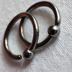 Tytanowe rozginane kółko Continuous z kulką - BCR - TK-016